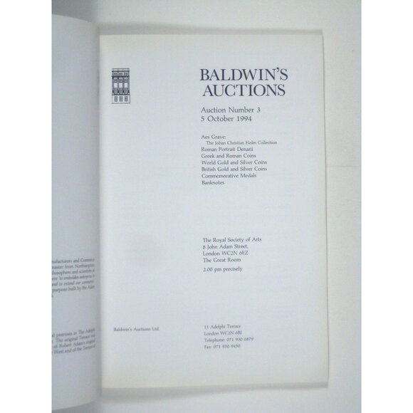 Baldwins Auctions Catalog October 1994 Coins Medals Banknotes No 3 - Picture 2 of 7